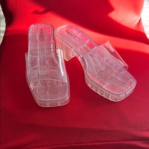 Cape Robbin Transparent Platform Sandals